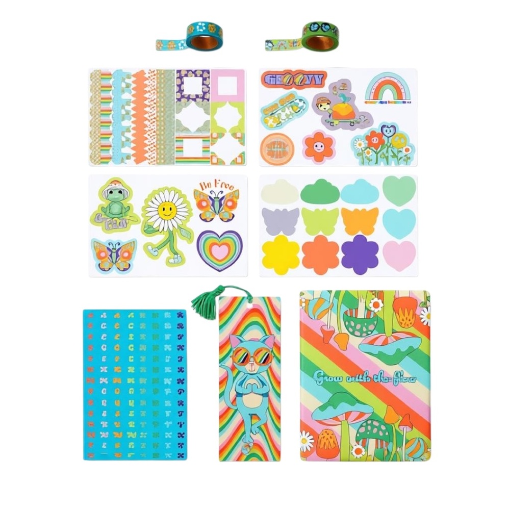 Michaels Fab Finds Journal Kit with Blue and Multicolor Accents - Picture 2 of 5